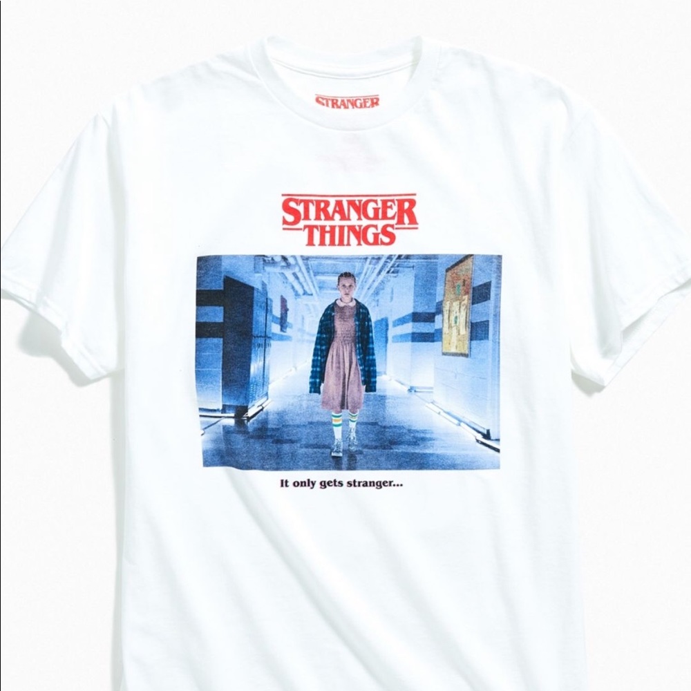 White Stranger Things Tee